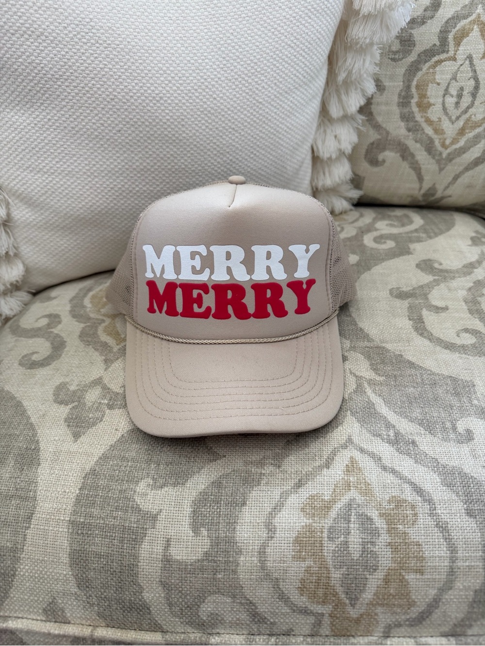 Ascot and hart Christmas trucker hat